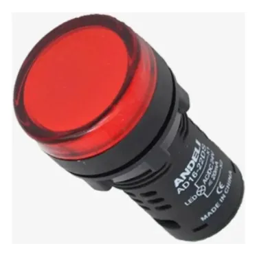 Лампа ad16-22ds led матрица d22 мм красный 220в ac