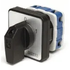                  Переключатель двухпозиционный 80А (0-1) 60 градусов, 3 полюса, рамка 64х64 мм, 400В AC, IP54
               