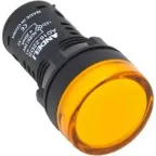 Лампа ad16-22ds led матрица d22 мм желтый 220в ac