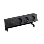 Настольный x4 розеточный блок, 3x2P+E, 2xUSB з/у, черный, S400 | 42423000-138 | Simon