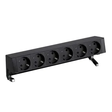 Simon S400 Настольный розеточный блок, 6x2P+E, черный, Simon 400 | 42606000-138 | Simon