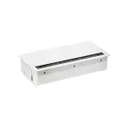                  Simon S400 Врезной розеточный блок с крышкой,  ввод щетка, 1x2P+E, 5 пустых отверстий, белый, Simon 400 | 44601000-130 | Simon
               