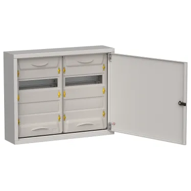 TITAN 5 Корпус металлический ЩРн-48 (2х24) 460х570х140мм IP31 серый (одна дверь) IEK