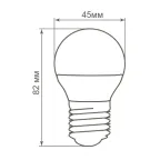 Лампа светодиодная LED 5вт Е27 теплый шар