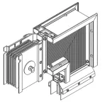 Секц. угл. вниз н/уг. 2000А Cu 3L+N+PER IP55 тран. IEK | LB-2000C4-35-F-LDG | IEK