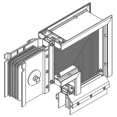 Секц. угл. вниз н/1 4000А Al 3L+N+1/2PE IP55 тран. IEK | LB-4000A5-35-F-LDE | IEK
