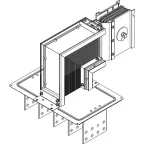 Секц. флан. вниз Тип1 800А Al 3L+N+1/2PE IP55 тран. IEK | LB-0800A5-35-F-FD1 | IEK
