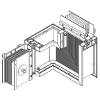 Секция Z прав. вверх 2500А Al 3L+N+1/2PE НК IP55 тран. IEK | LB-2500A5-25-F-ZRU | IEK