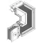 Секция Z вверх лев. 2000А Al 3L+N+PER НК IP55 тран. IEK | LB-2000A4-25-F-ZUL | IEK