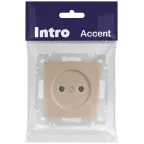 Розетка Intro Accent 6-201-04 2P, 16А-250В, IP20, СУ, шампань