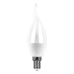 Лампа светодиодная LED 7вт Е14 белый матовая свеча на ветру