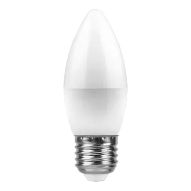Лампа светодиодная LED 7вт Е27 белый матовая свеча