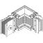 Секц. угл. прав. н/1 2500А Al 3L+N+PER IP55 тран. IEK | LB-2500A4-35-F-LRE | IEK
