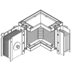 Секц. угл. прав. н/уг. 1250А Cu 3L+N+PER IP55 тран. IEK | LB-1250C4-35-F-LRG | IEK