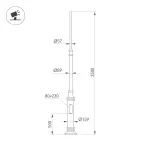 Опора освещения фланцевая OXOR-OT3-DE-D160-L3500 (BK) (ARL, Сталь)