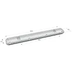 ДБП-40Вт, IP65, 5000К, 4900Лм, прозр.рас-ль, ССО-42/40