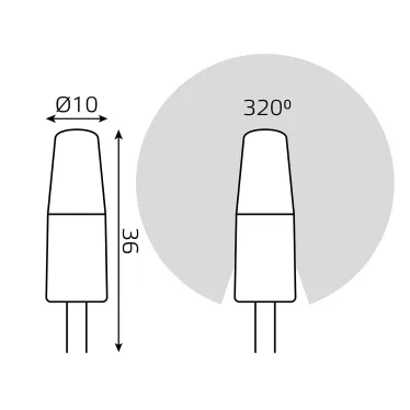 Лампа светодиодная LED 2 Вт 200 лм 4100К капсула нейтральный G4 AC 220В силиконовая Black Gauss