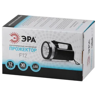 Фонарь прожекторный F12 12xLED, пластик, 4хD, карт (48/192) | C0028509 | ЭРА