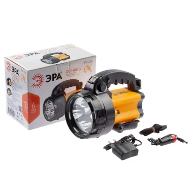 Фонарь прожекторный  PA-604  АЛЬФА 3x1Вт LED SMD, литий 3Ач, сигнал.св., ЗУ 220V+12V, карт] | Б0031035 | ЭРА