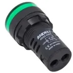 Лампа ad16-22ds led матрица d22 мм зеленый 24в ac/dc