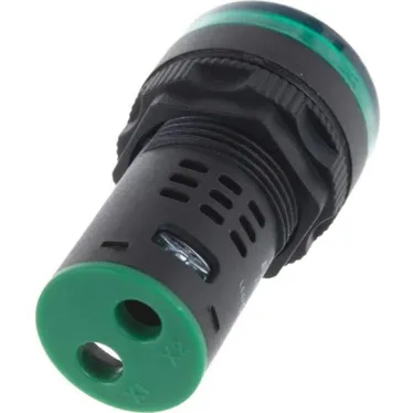 Лампа ad16-22ds led матрица d22 мм зеленый 220в ac