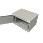 Шкаф настенный 19-дюймовый 19'' 9U 500x600х450мм металлическая передняя дверь с замком серый RAL 7035 Wrline