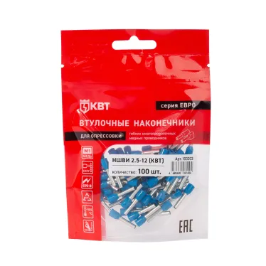 Наконечник штыревой втулочный изолированный НШВИ 2.5-12 серия ЕВРО