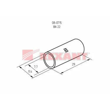 Соединительная гильза L-29 мм 25 мм² (ГМЛ (DIN) 25) | 08-0715 | REXANT