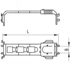 Держатель кабеля TR1-N 40-80