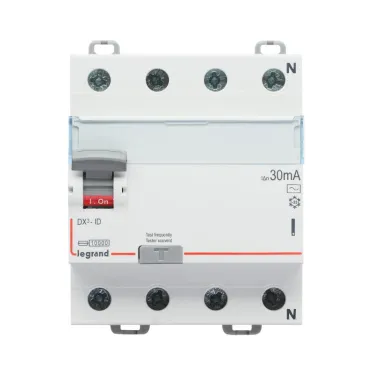 Выключатель дифференциальный (УЗО) DX3-ID 4п 40А 300мА тип AC | 411723 | Legrand