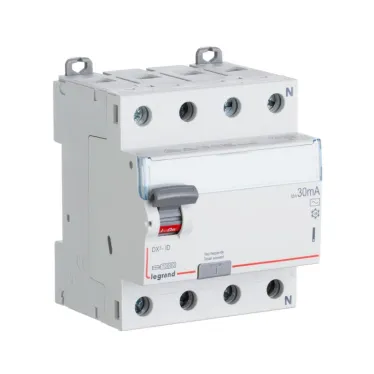 Выключатель дифференциальный (УЗО) DX3-ID 4п 25А 30мА тип AC | 411702 | Legrand