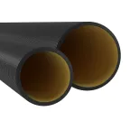 Труба двустенная ПНД жесткая для кабельной канализации д.90мм, SN20, 750Н, 6м, цвет черный