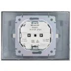 SKANDY Розетка 2-местная и крышкой 16А в сборе IP44 SK-R12N никель IEK