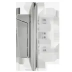 SKANDY Розетка 2-местная и крышкой 16А в сборе IP44 SK-R12N никель IEK
