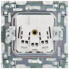 SKANDY Розетка 1-местная с заземлением с защитными шторками и крышкой 16А IP44 SK-R11N никель IEK