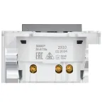 SKANDY Розетка с заземлением с защитными шторками 16А с USB C 18Вт SK-R17N никель IEK