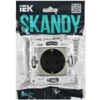 SKANDY Розетка с заземлением с защитными шторками 16А SK-R04N никель IEK