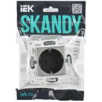 SKANDY Розетка с заземлением с защитными шторками 16А безвинтовое крепление SK-R06N никель IEK