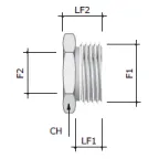 Переходник M32x1.5 наружная резьба/ M25x1.5 внутренняя резьба