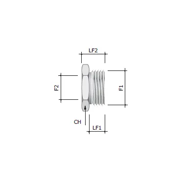 Переходник M32x1.5 наружная резьба/ M25x1.5 внутренняя резьба
