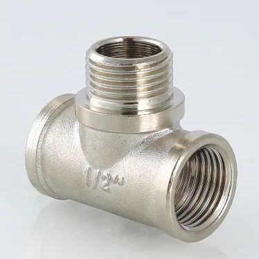 Тройник ВНВ 1/2'х1/2'х1/2' переходной, никелированный
