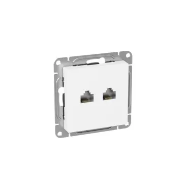 Эпика Механизм розетки RJ45 - 2шт (cat5) белый EKF