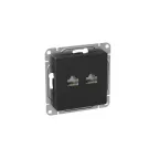 Эпика Механизм розетки RJ45 - 2шт (cat5) черный EKF