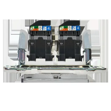 SKANDY Розетка компьютерная двойная RJ45 кат.5E SK-K03N никель IEK