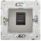 SKANDY Розетка компьютерная RJ45 кат.5E SK-K01N никель IEK