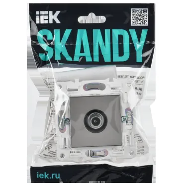 SKANDY Розетка TV оконечная SK-A12N никель IEK