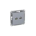 Эпика Механизм розетки RJ45 - 2шт (cat5) алюминий EKF