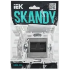 SKANDY Розетка компьютерная двойная RJ45 кат.5E SK-K03N никель IEK