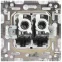 SKANDY Розетка компьютерная двойная RJ45 кат.5E SK-K03N никель IEK