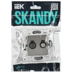 SKANDY Розетка двойная TV+SAT SK-A13N никель IEK